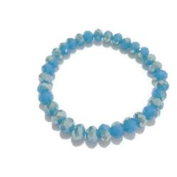 New Crystal Faceted Stretch Bead Bracelet