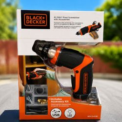 🔥 NEW Black & Decker  Cordless Screwdriver with Picture-Hanging Kit
