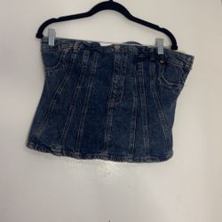 H&M Jean Corset Top