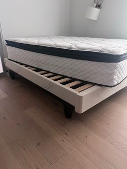 Less Toxic Full Mattress with Orthopedic Foundation and Slatted Bed Base