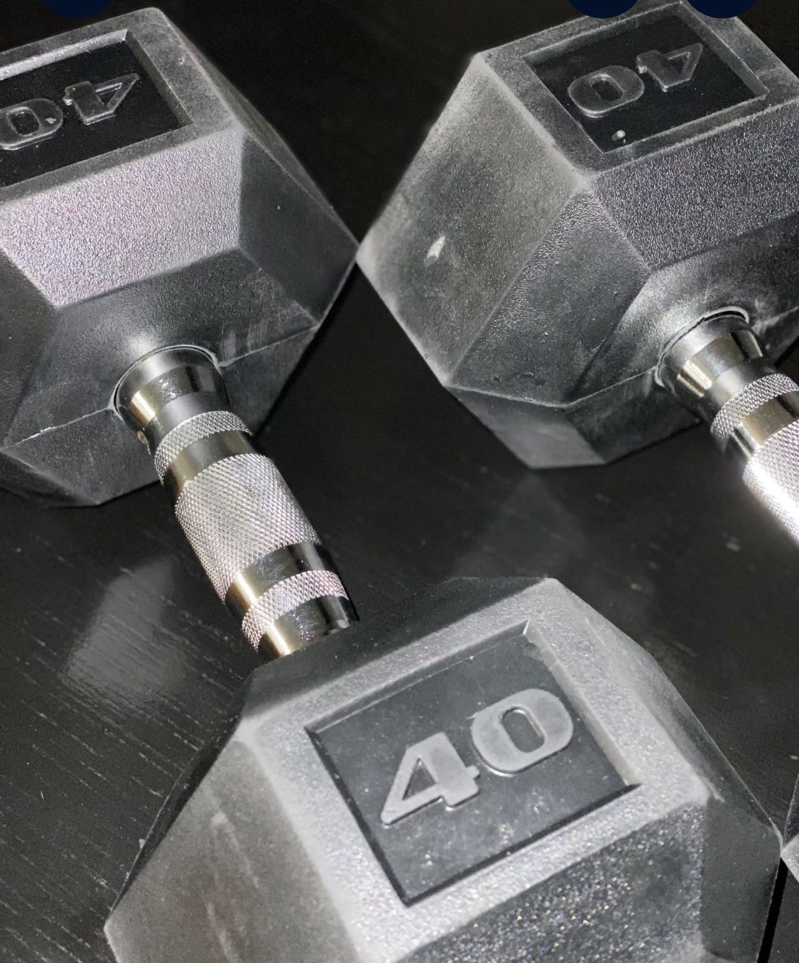 40 pound set of two dumbbells