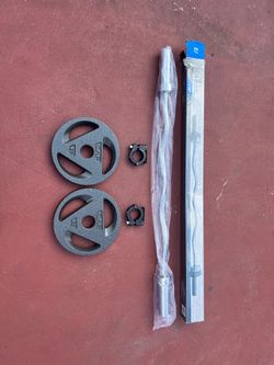 Olympic 2inch barbell with 25.lbs x 2 NEW