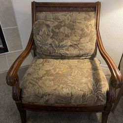 Walnut accent chair 