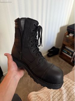 Harley-Davidson Steel Toe Motorcycle Boots Dual Side Zip Men’s 9.5