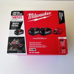 BRAND NEW - M18 High Output Starter Kit with 2 XC6.0 Ah Batteries and Battery Charger