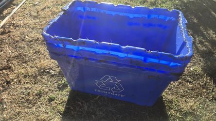 Recycling bins.