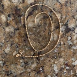 18 mm 24k Gold Plated Rope Chain