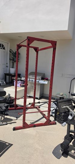 Red Steel Power Rack Squat Cage