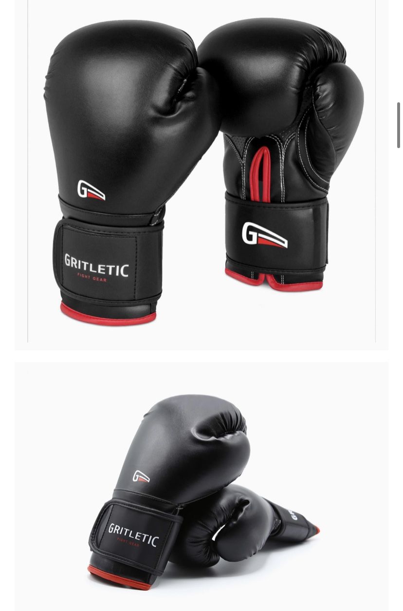 Gritletic PowerGrip Boxing Bag Training Gloves for Men and Women-Synthetic Leather Pro Trainer Gel Fight Gloves for Bagwork, Sparring, Mixed Martial