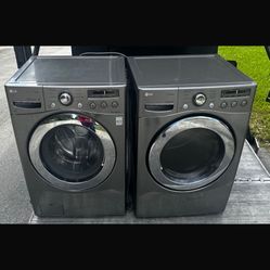 SALE!!! Washer and Dryer set front load grey / lavadora y secadora carga frontal gris 