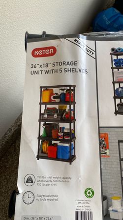 Storage shelves
