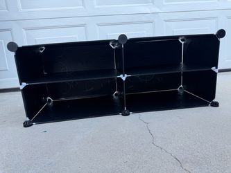Black Modular Plastic Cube Storage Shelf OFFERS WELCOME