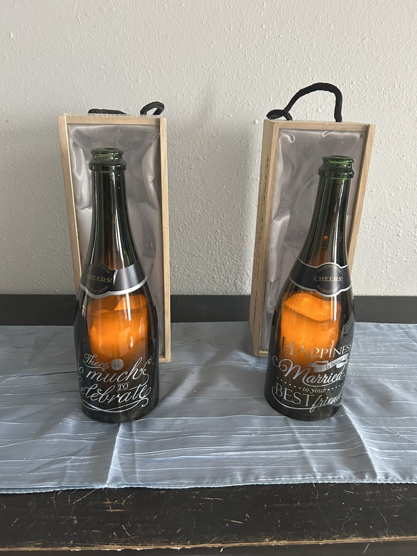 Wedding Wine Bottle Candles 