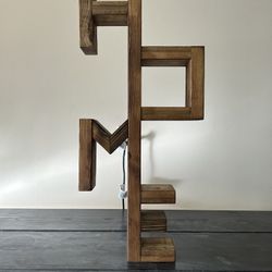 Handmade “HOME” Sign