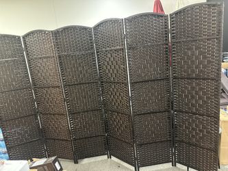6 Panels Room Divider , 6 ft Tall Foldable Privacy Screens