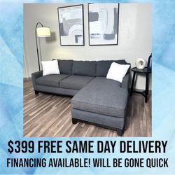 FREE DELIVERY West Elm Sectional Couch FINANCING AVAILABLE