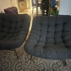 Dark Grey Rocking Chairs 