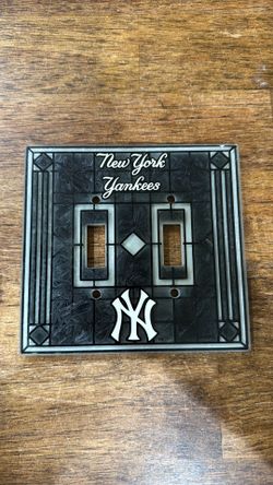 New York Yankee outlet cover glass and baseball plastic outlet covers