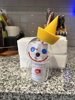Jack In The Box Glass Sipper Limited Edition Cup w/Straw New