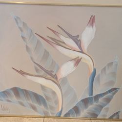Acrylic painting titled 'Bird of Paradise' by Lee Reynolds for Vanguard Studios