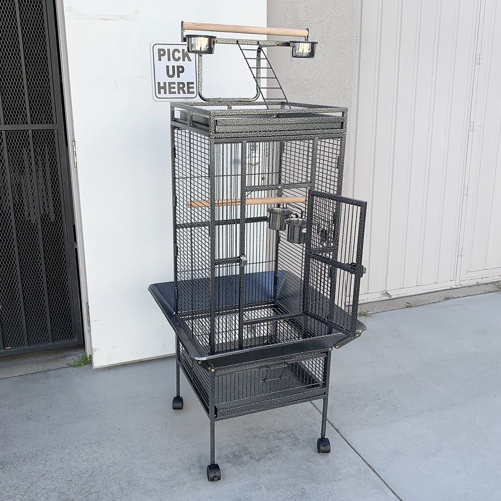 New in Box $125 Large 61” Tall Bird Cage with Rolling Stand Playtop for Parakeets Parrots Conures Cockatiel