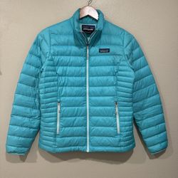 Patagonia Down Sweater Puffer Jacket Insulated Blue Womens Size S Small