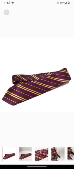 Harry Potter Neck Tie 56" x 3.25" burgundy Gold 