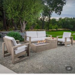 SunVilla Clifton 4-Piece Fire Patio Set