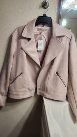 Philosophy Light Pink Faux
Suede Leather Moto Jacket XL