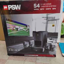 PSW Cinema S4 5.1 HD home theater system 1500w HDTV UHDTV  MP4