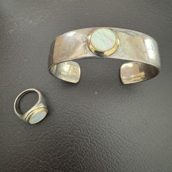 Tiffany & Co Sterling Silver Bangle And Ring