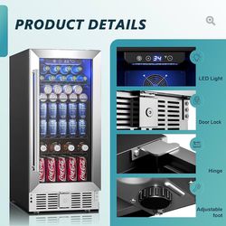 15 Inch Beverage Refrigerator Cooler