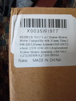 Nissan Titan..Armada Qx56 A/C Heater Blower