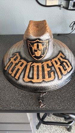 Las Vegas Raiders Custom Painted Straw Hat