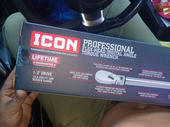 Icon professional flex head digital angle torque wrench NEW