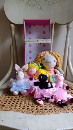 Lot of 5 plushie fairy dolls.