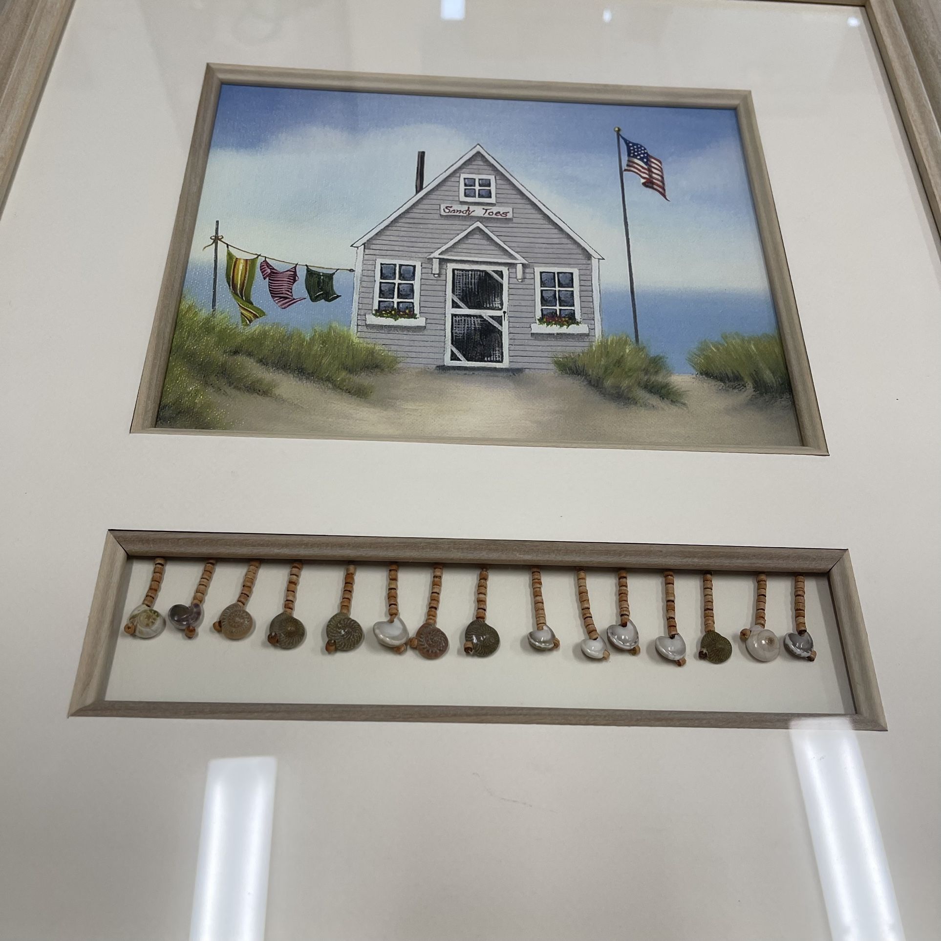 Sandy Toes Art Print Karyn Frances Gray Framed