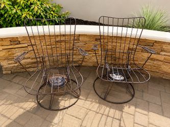 Pair of Vintage Homecrest Swivel Patio Chairs MCM