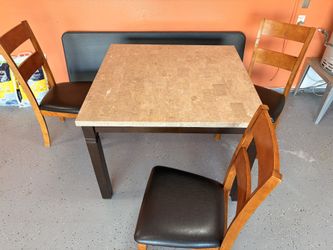 Modern Marble Dining Table with 4 Chairs – Excellent Condition (Used 1 Year)