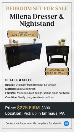 Bedroom Dresser & Nightstand