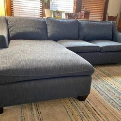 Sectional Sofa -  Navy Blue 