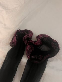 Pink And Black Stockings