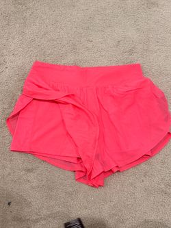 Neon Pink Athletic Running Shorts Large