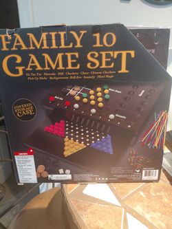 Brand New Cardinal 10-in-1 Wooden Family Game Set (Factory Sealed)