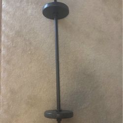 1” Weight lifting bar with weight clamps + weights