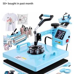 AKEYDIY 8 in 1 Heat Press 15x15 inch Slide Out ,Shirt Press Machine with30OZ Tumbler Attachment, Pro