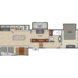 2015 Coachmen Brookstone 395 RL Loft Bunkhouse Fifth Wheel Sleeps 12