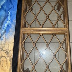 ***+++ RARE VINTAGE RATTAN COFFEE TABLE +++***