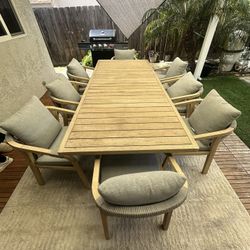 Outdoor Table 8 Chairs / Like New 