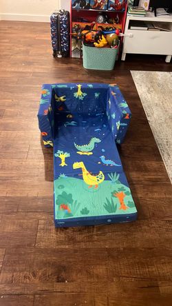 Kids Dinosaur Flip-Out Foam Sofa